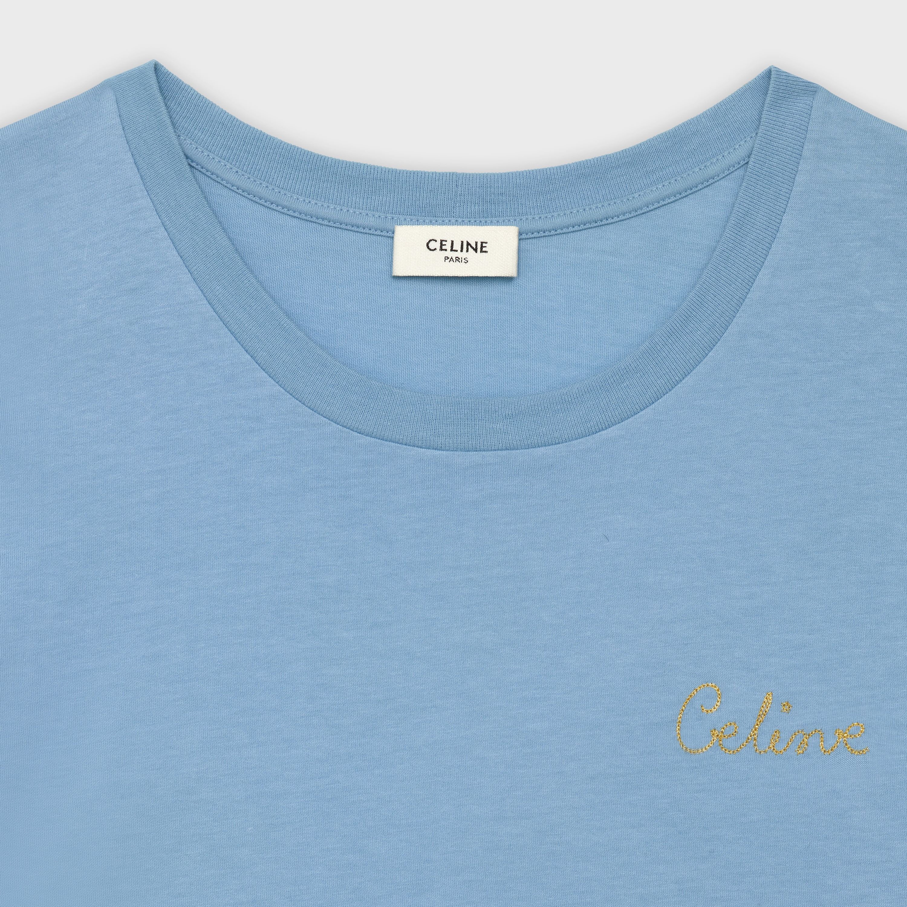 CELINE EMBROIDERED T-SHIRT IN COTTON - 3