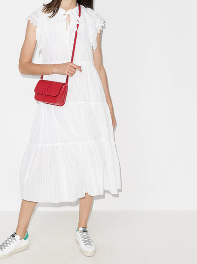 See by Chloé cap-sleeve tiered cotton midi dress outlook