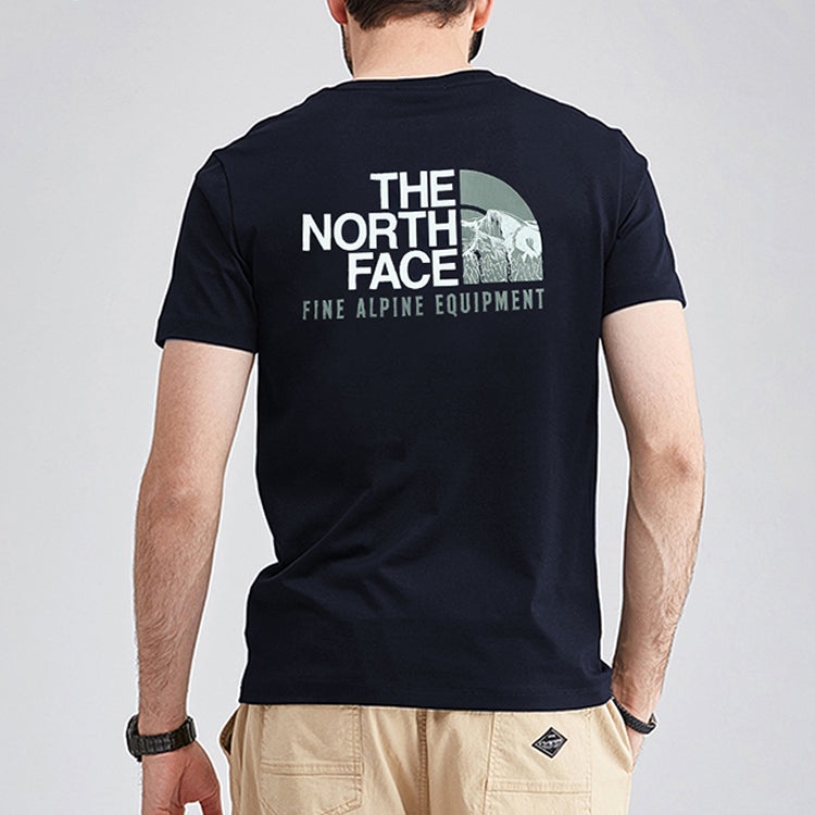THE NORTH FACE Logo Short Sleeve T-Shirt 'Navy' NF0A4U9L-RG1 - 4