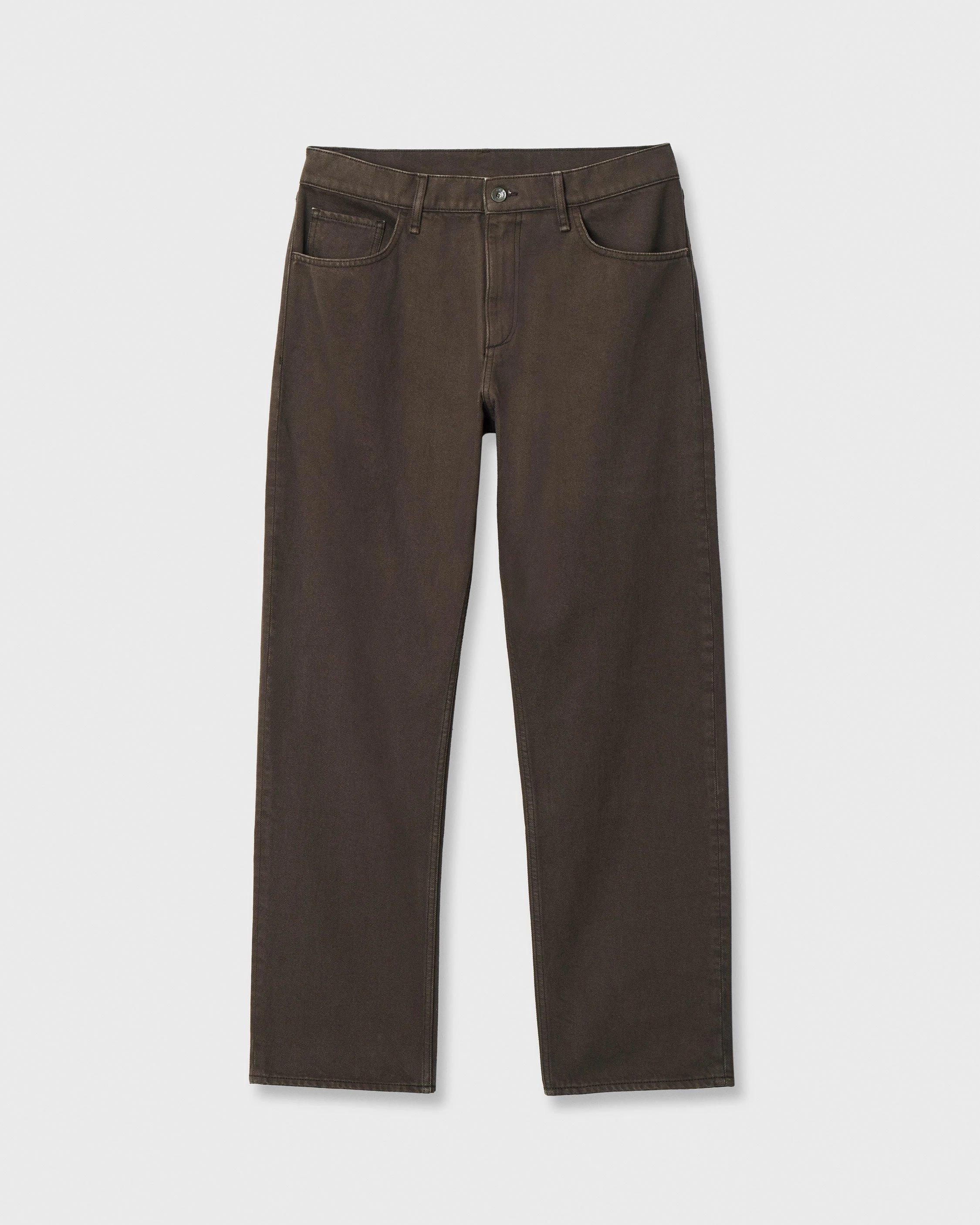 Relaxed Straight Jean Mid-Rise in Authentic Rigid Denim - 1