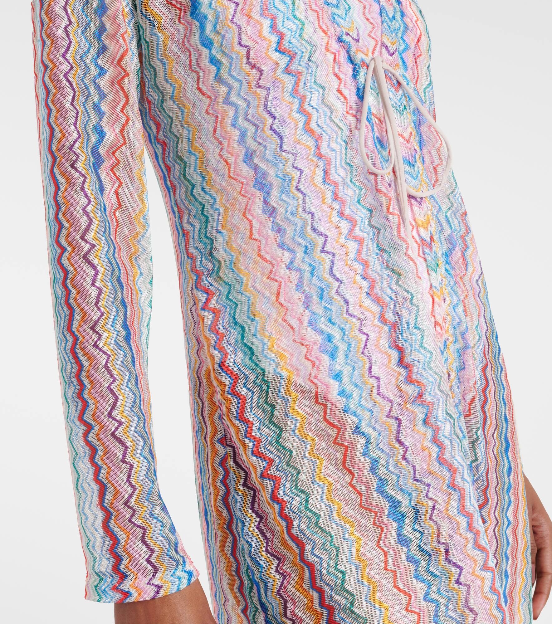 Zigzag semi-sheer beach cover-up - 5