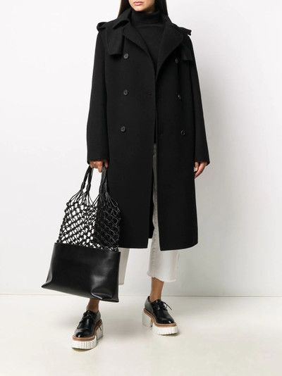 Stella McCartney double-breasted hooded wool coat outlook