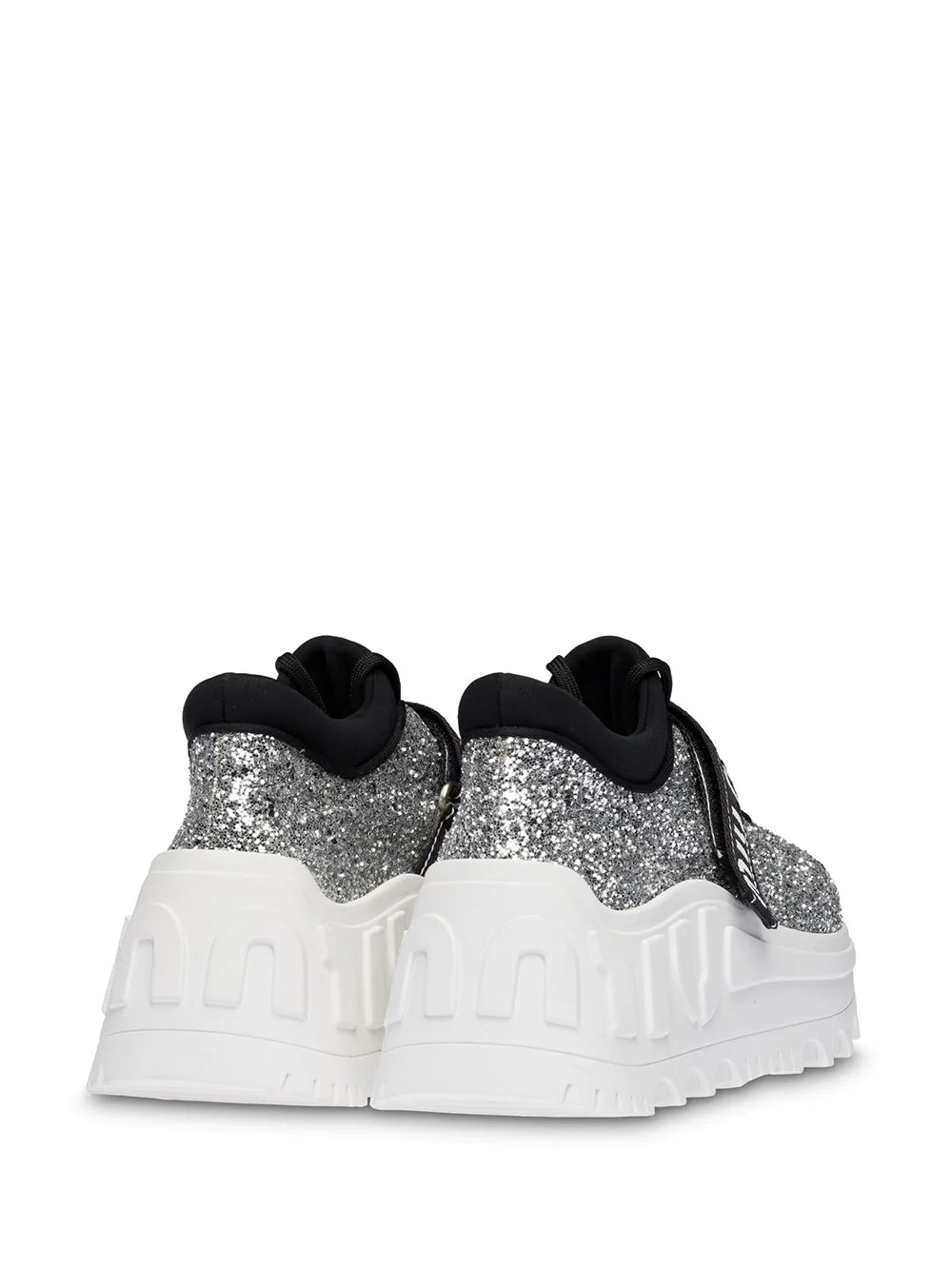 glitter chunky sole sneakers - 3