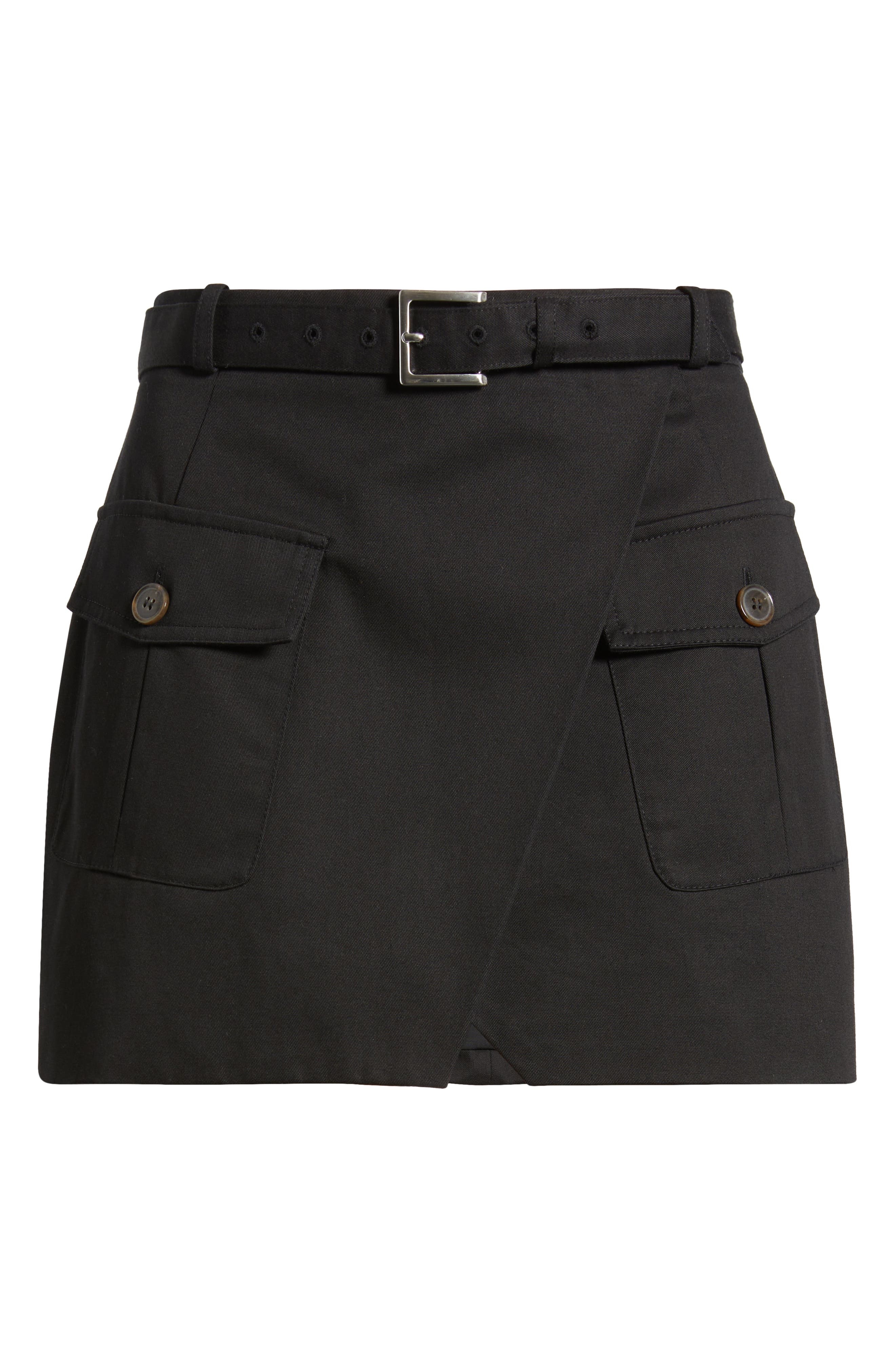 FRAME The Utility Cotton Cargo Miniskirt in Black at Nordstrom - 5