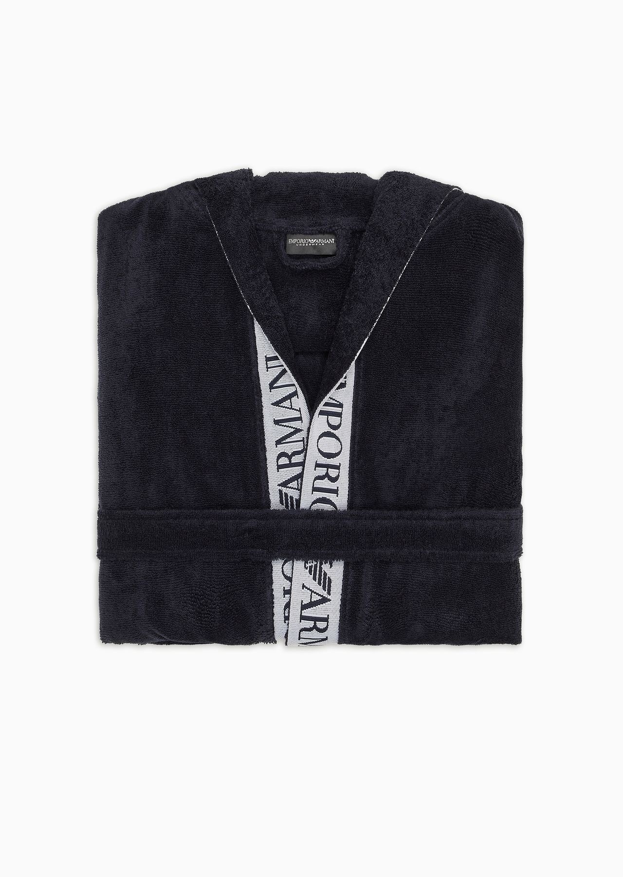 Terrycloth bathrobe with Logotape band - 4