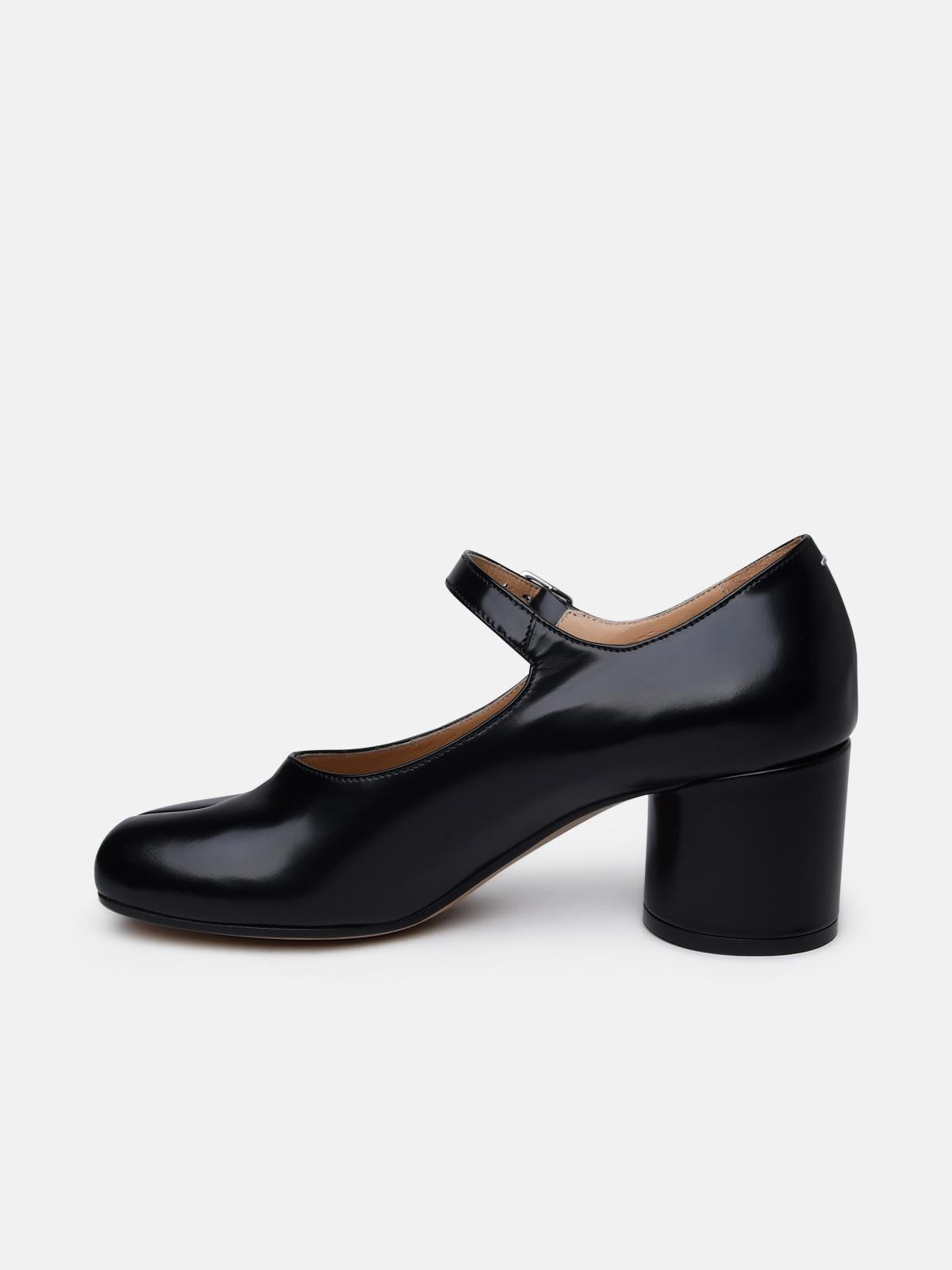 BLACK LEATHER PUMPS - 3