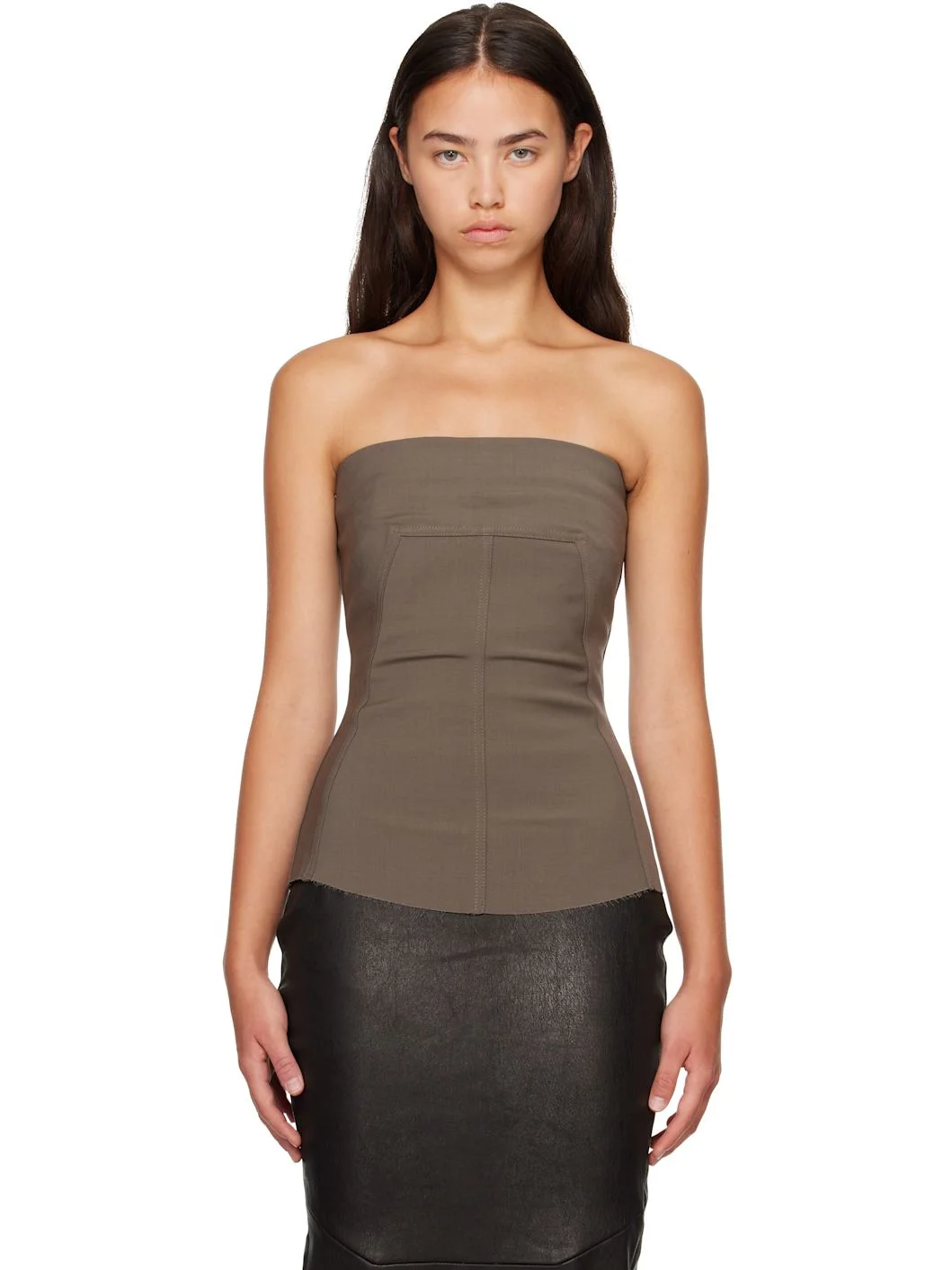 Gray Tower Bustier Top - 1
