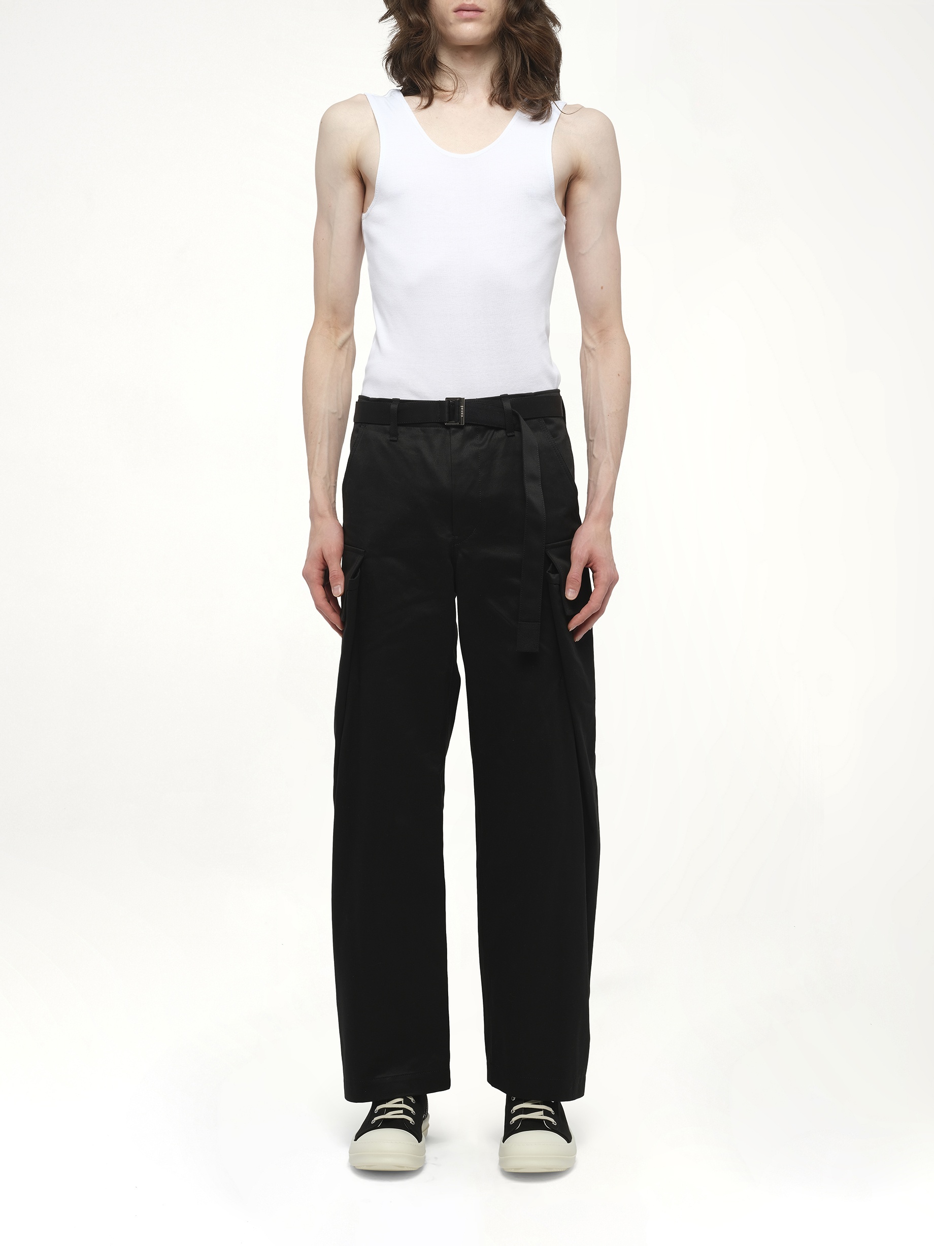 Cotton Chino Pants in Black - 7