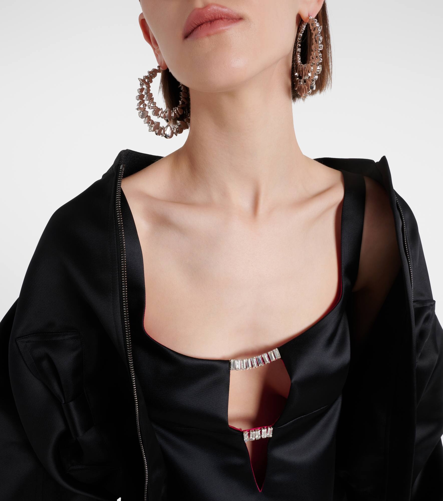 NINA RICCI ワンピース Cutout satin minidress904191 Cutout satin minidress in blue - Nina Ricci | Mytheresa