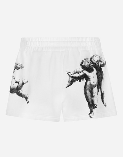 Dolce & Gabbana Jersey shorts with Angel print and embroidery BLANCO DOLCE&GABBANA outlook