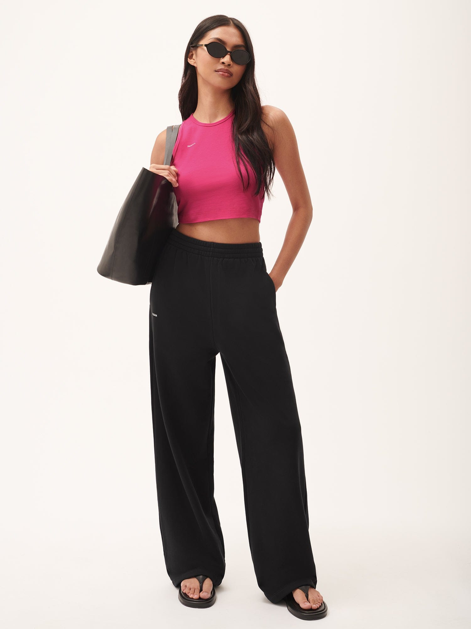 Womens 365 Midweight Straight Leg Track Pants - Black - 2