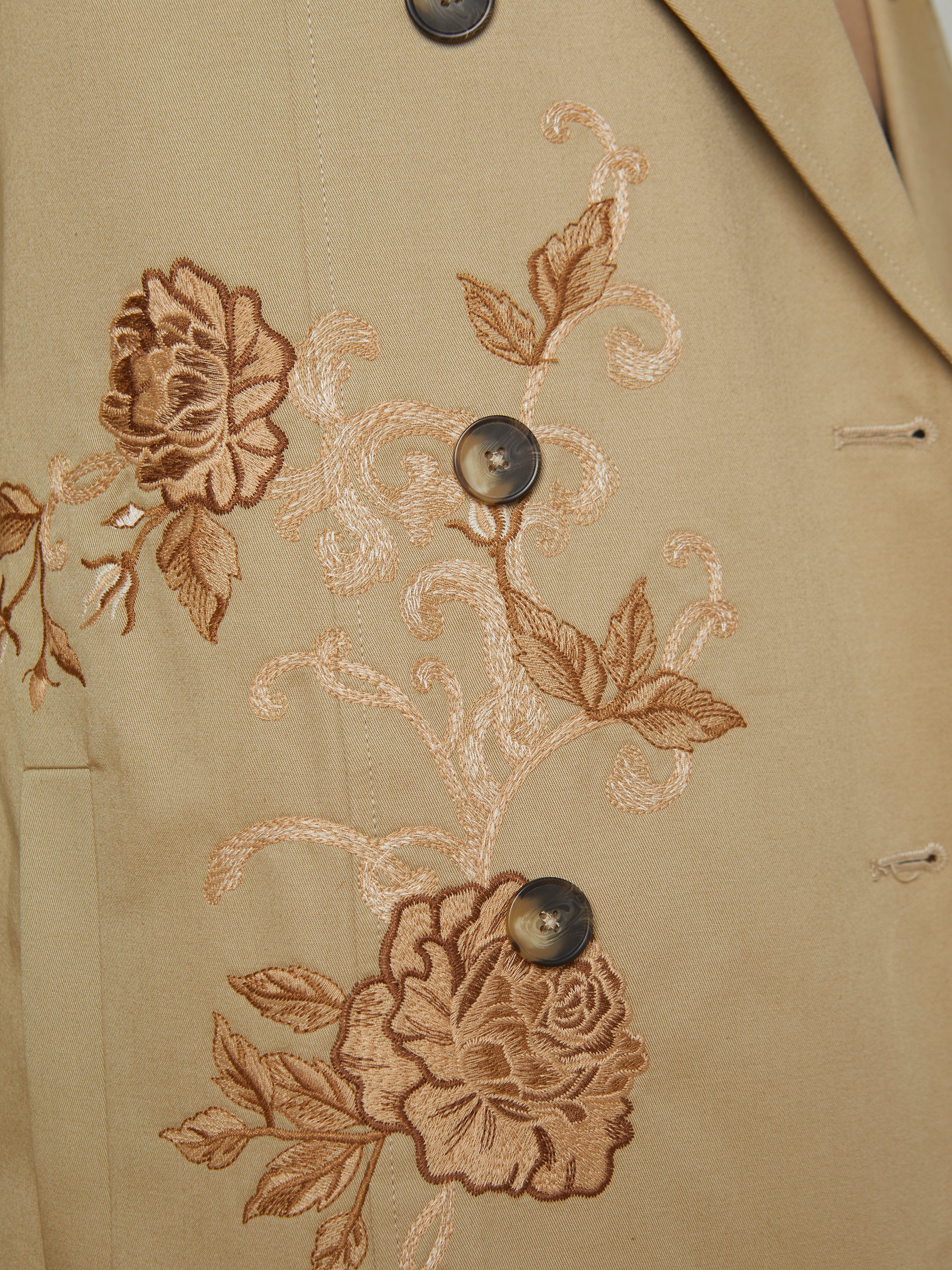 Venus Embroidered Trench Coat - 4