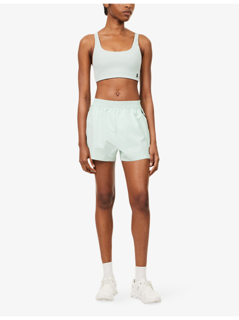 On Train Brand-Print Woven Shorts outlook