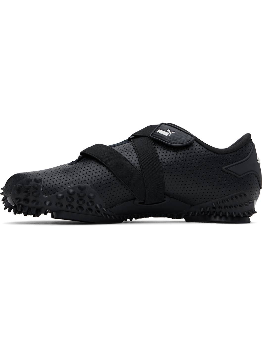 Black Mostro Perforated Sneakers - 3