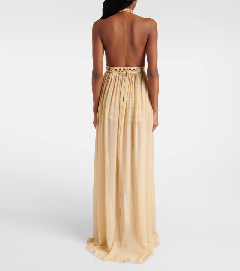 Crochet cotton and silk maxi dress 3