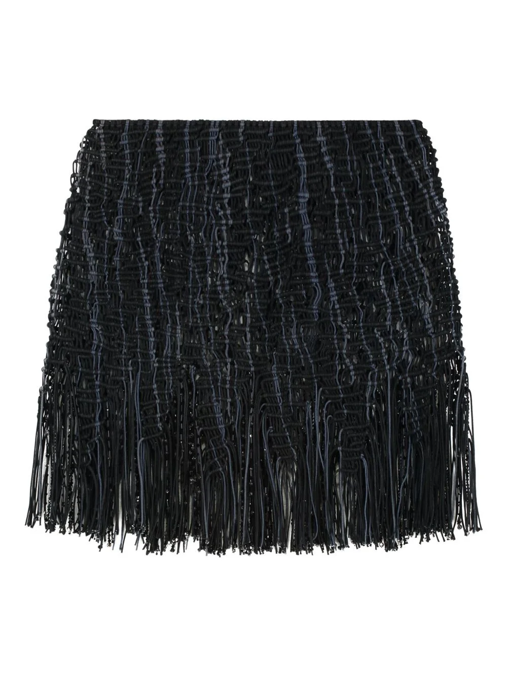 Element knitted fringe mini skirt - 1
