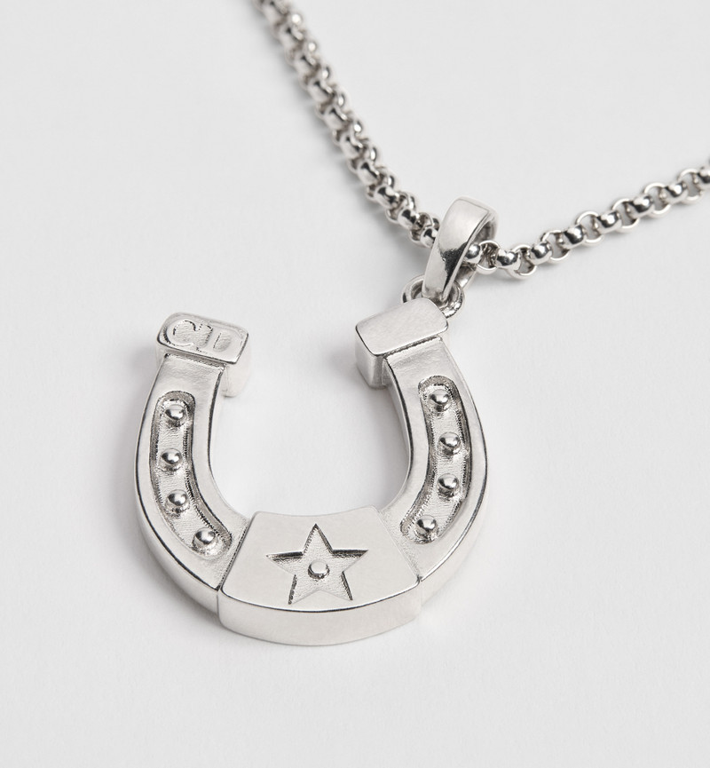 Dior Horseshoe Pendant Necklace 4