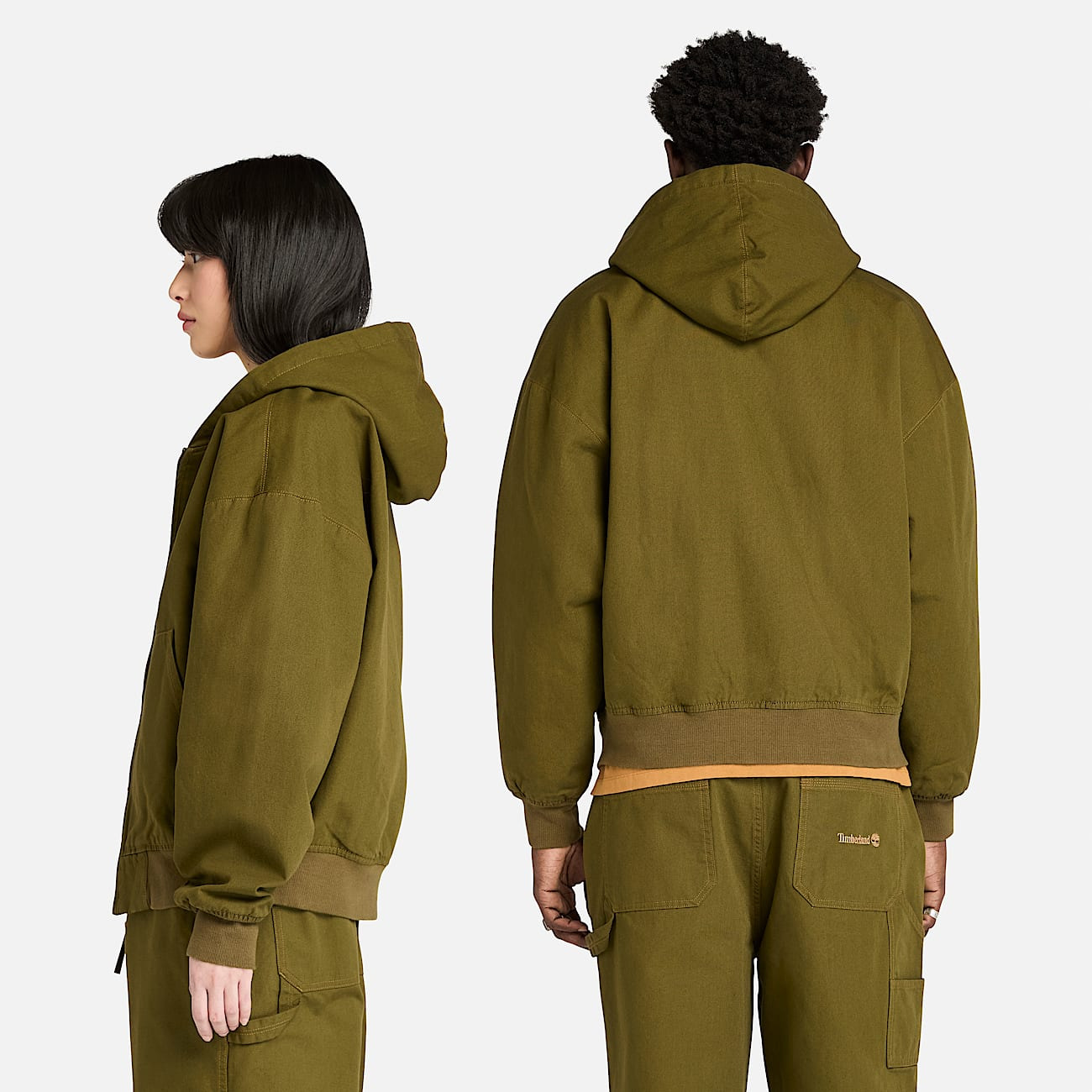 Washed Duck Canvas Hooded Bomber - 3