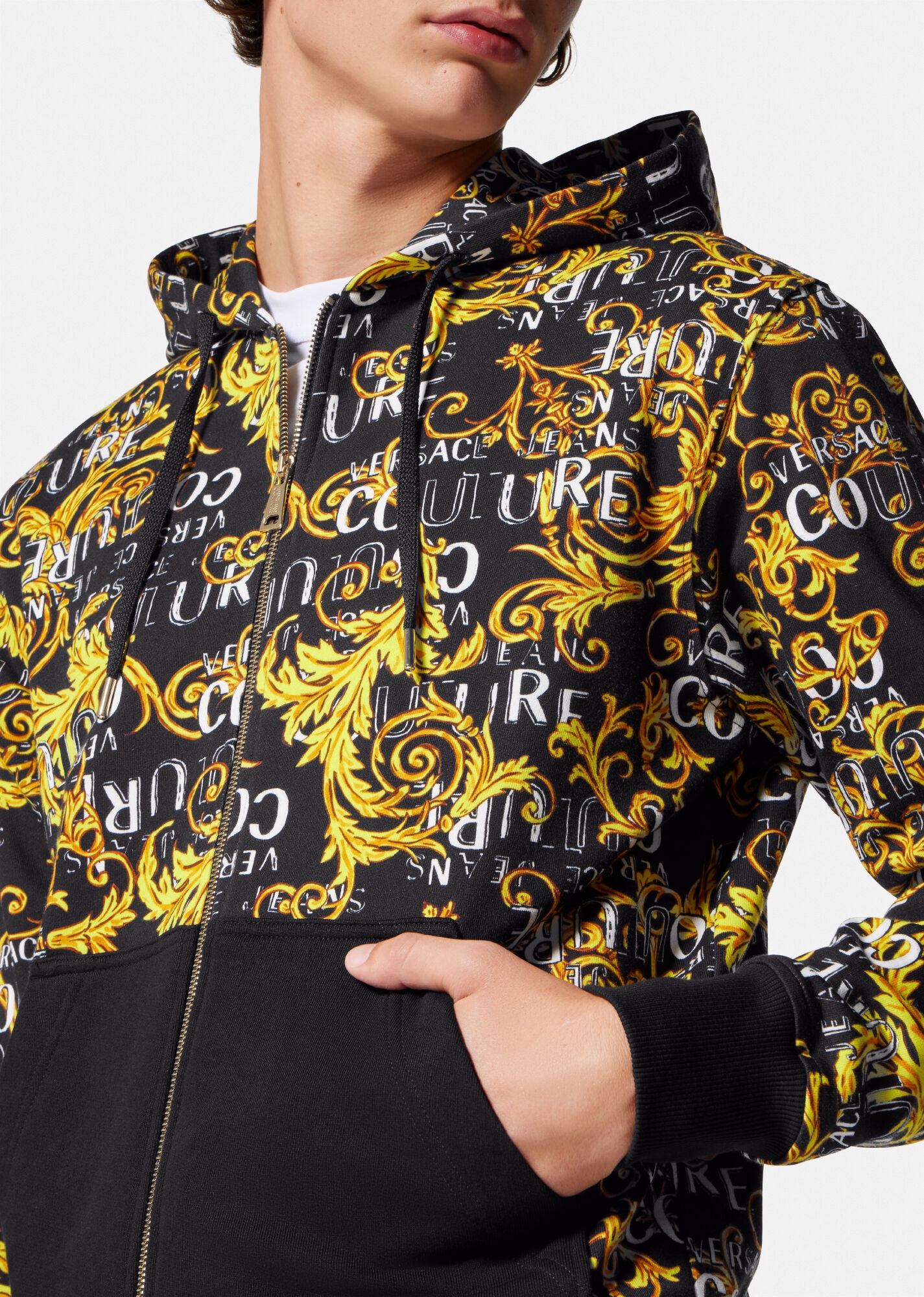 Logo Couture Zip Hoodie - 5