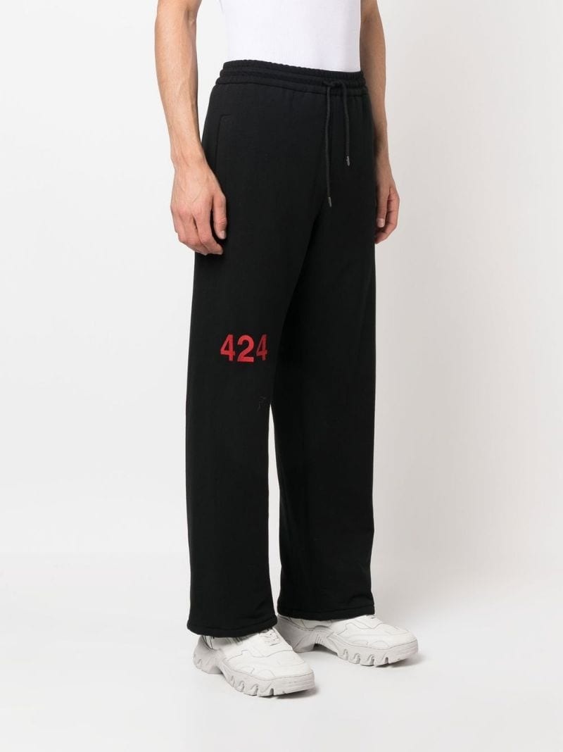 logo-print detail track pants - 3