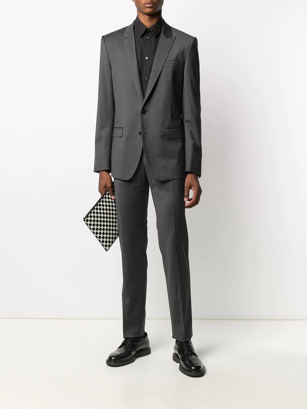 notched lapels two-piece suit - 2