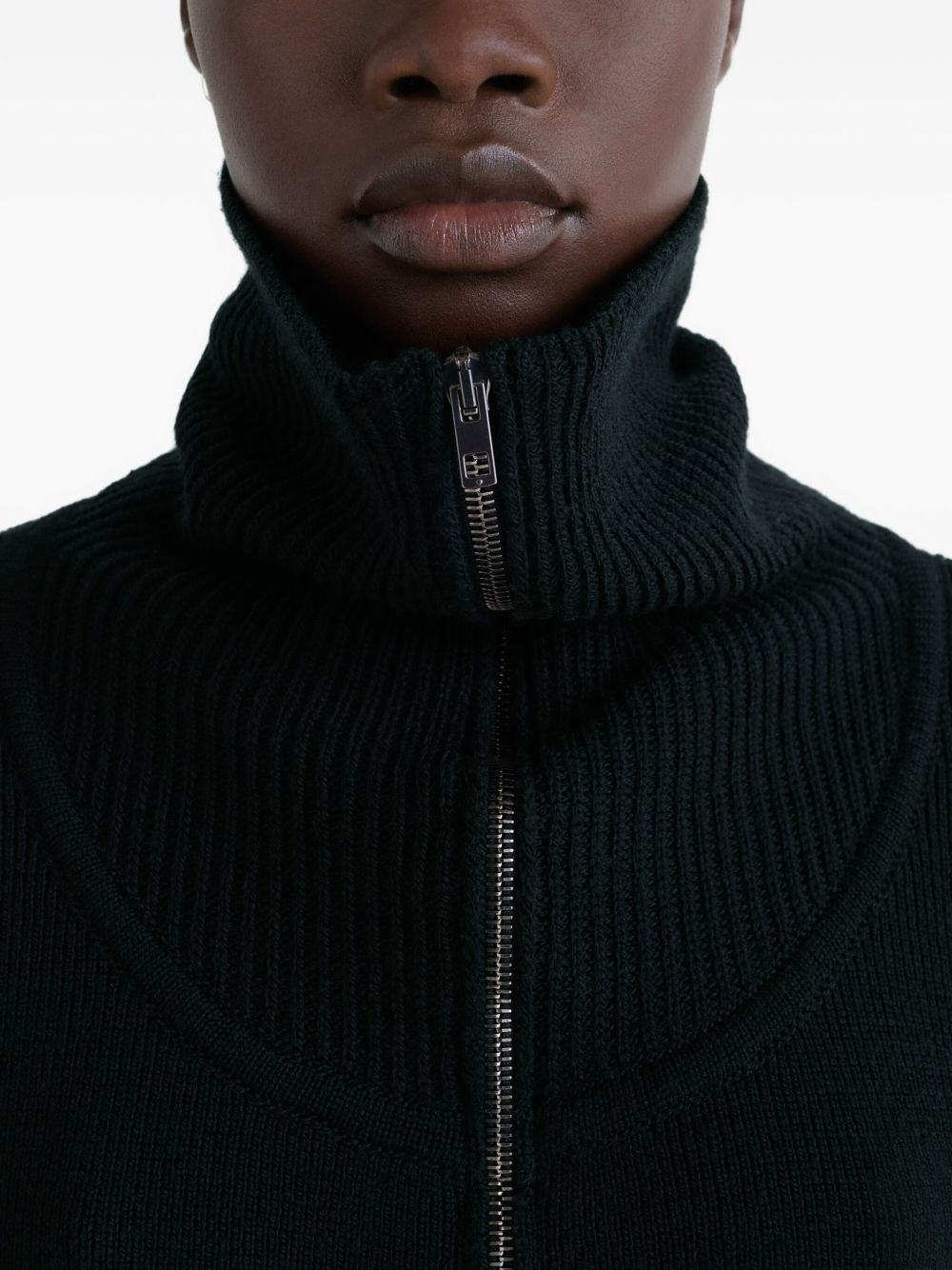 ribbed-knit half-zip sweater - 5