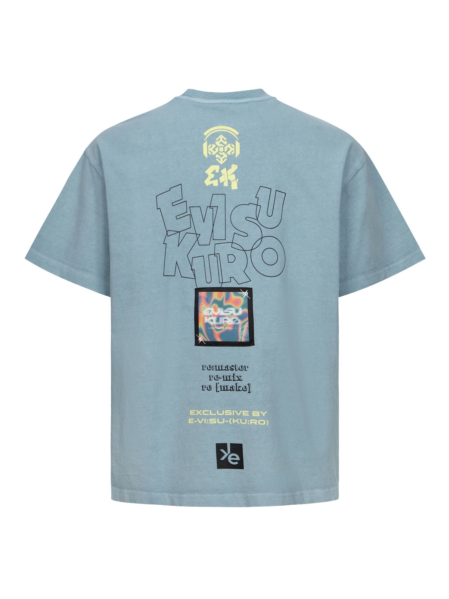 Seagull and Rainbow Gradient Pattern Print Relax Fit T-Shirt - 12
