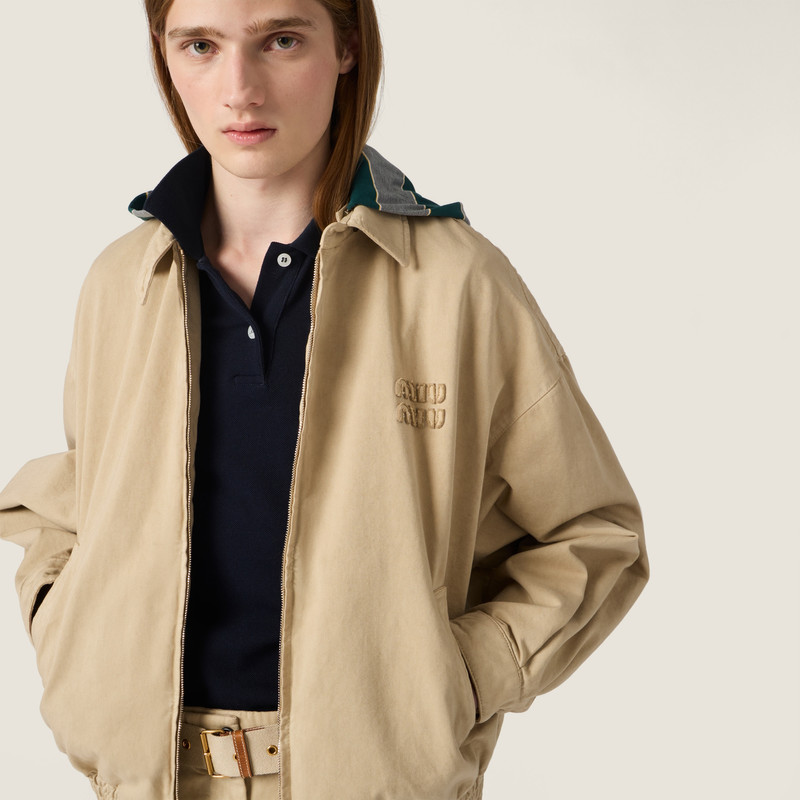 Old gabardine blouson jacket 4