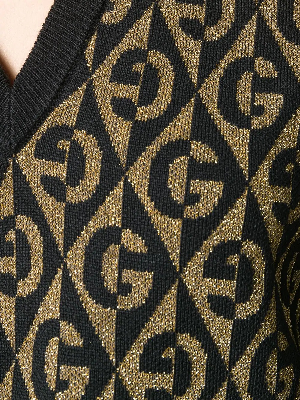 G monogram patterned metallic detail jumper - 5