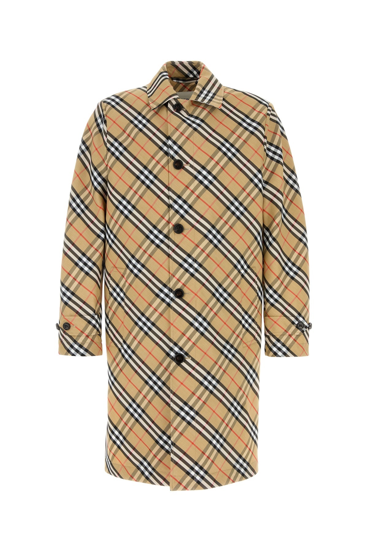 Embroidered polyester trench coat - 1