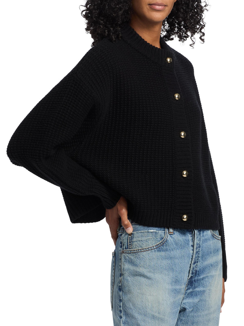 Women's The Femme Wool-Cashmere Cardigan - Black 4