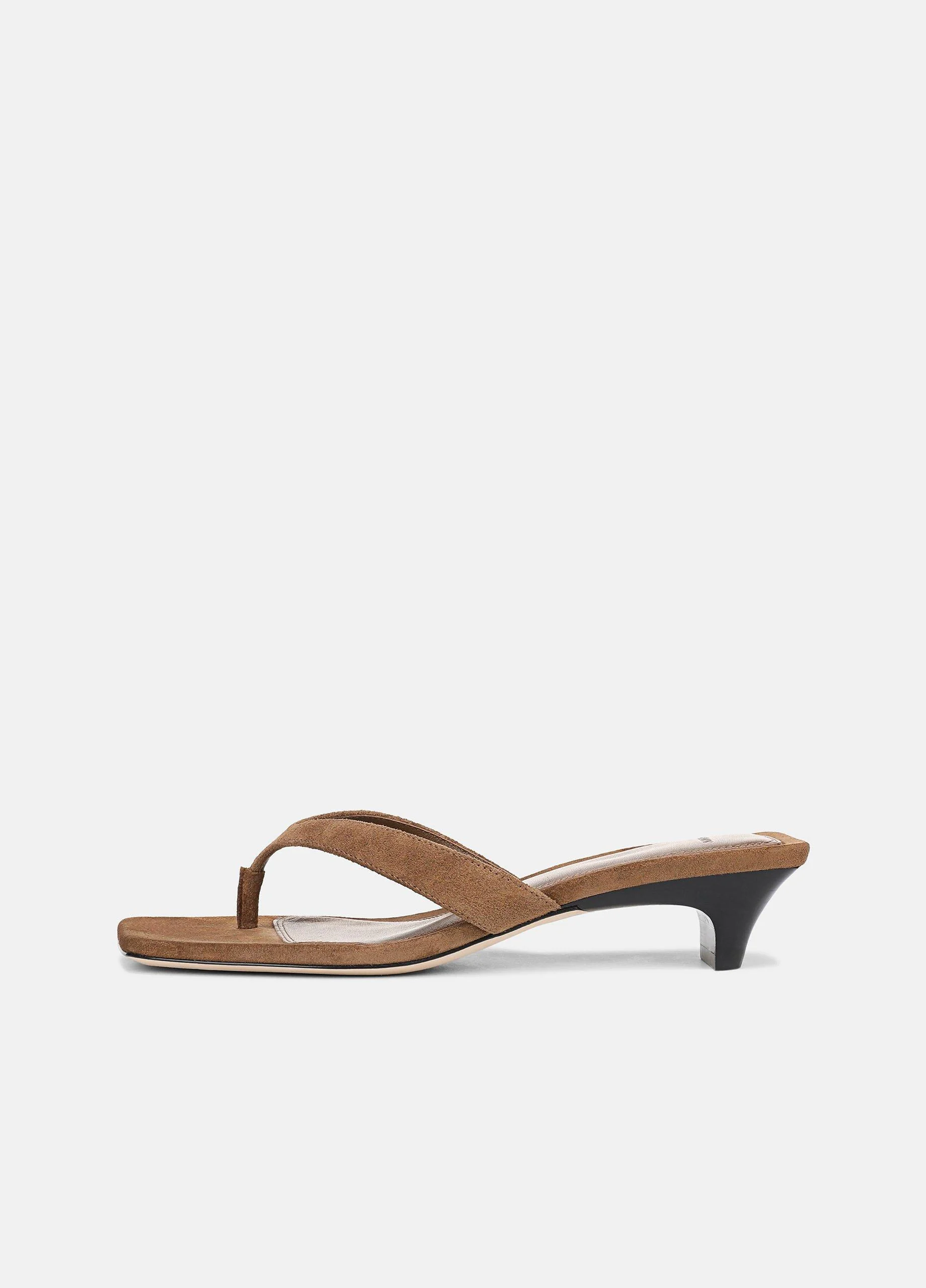 San Juan Suede Heeled Thong Sandal - 1