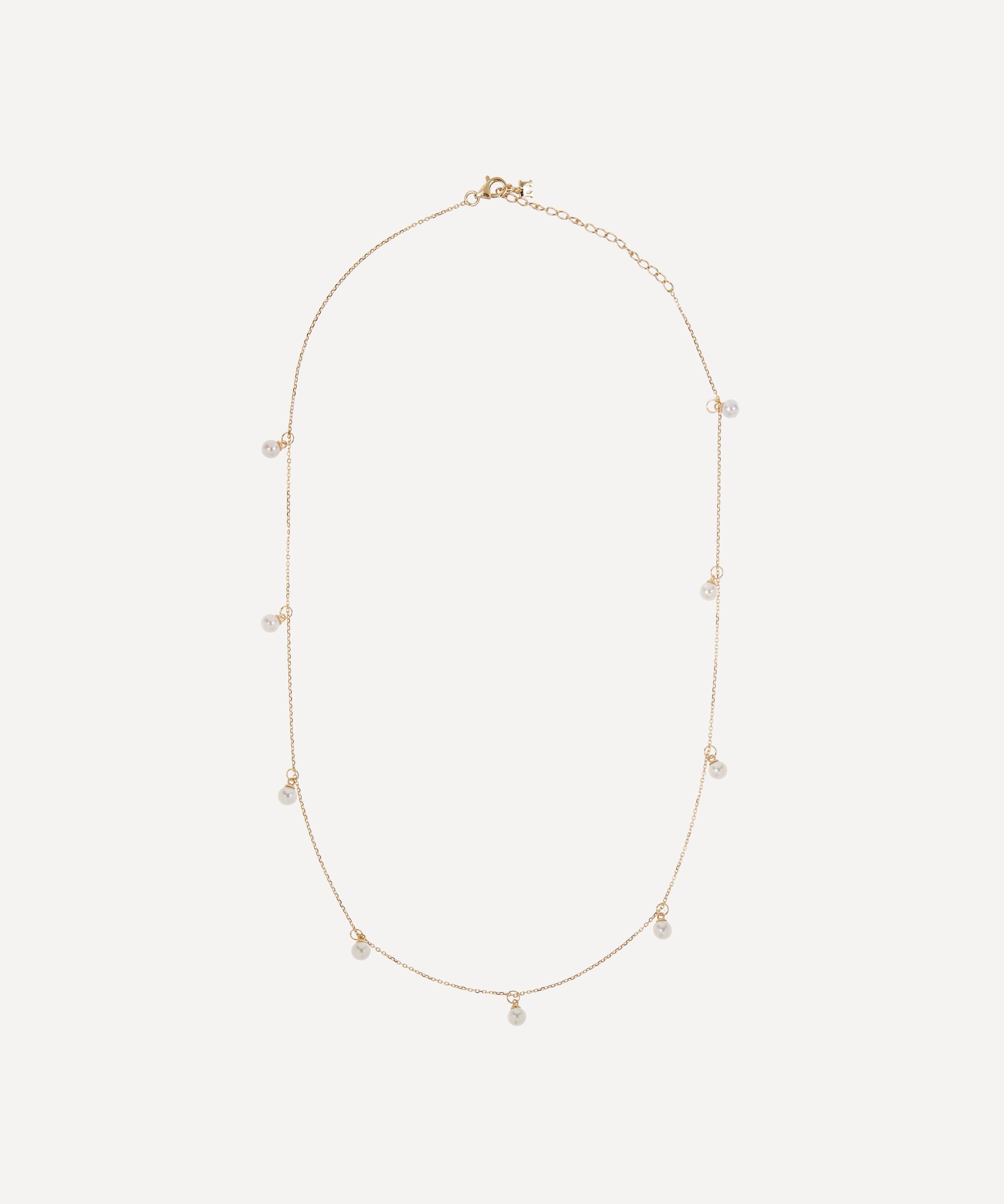 14ct Gold Delicate Pearl Necklace - 1