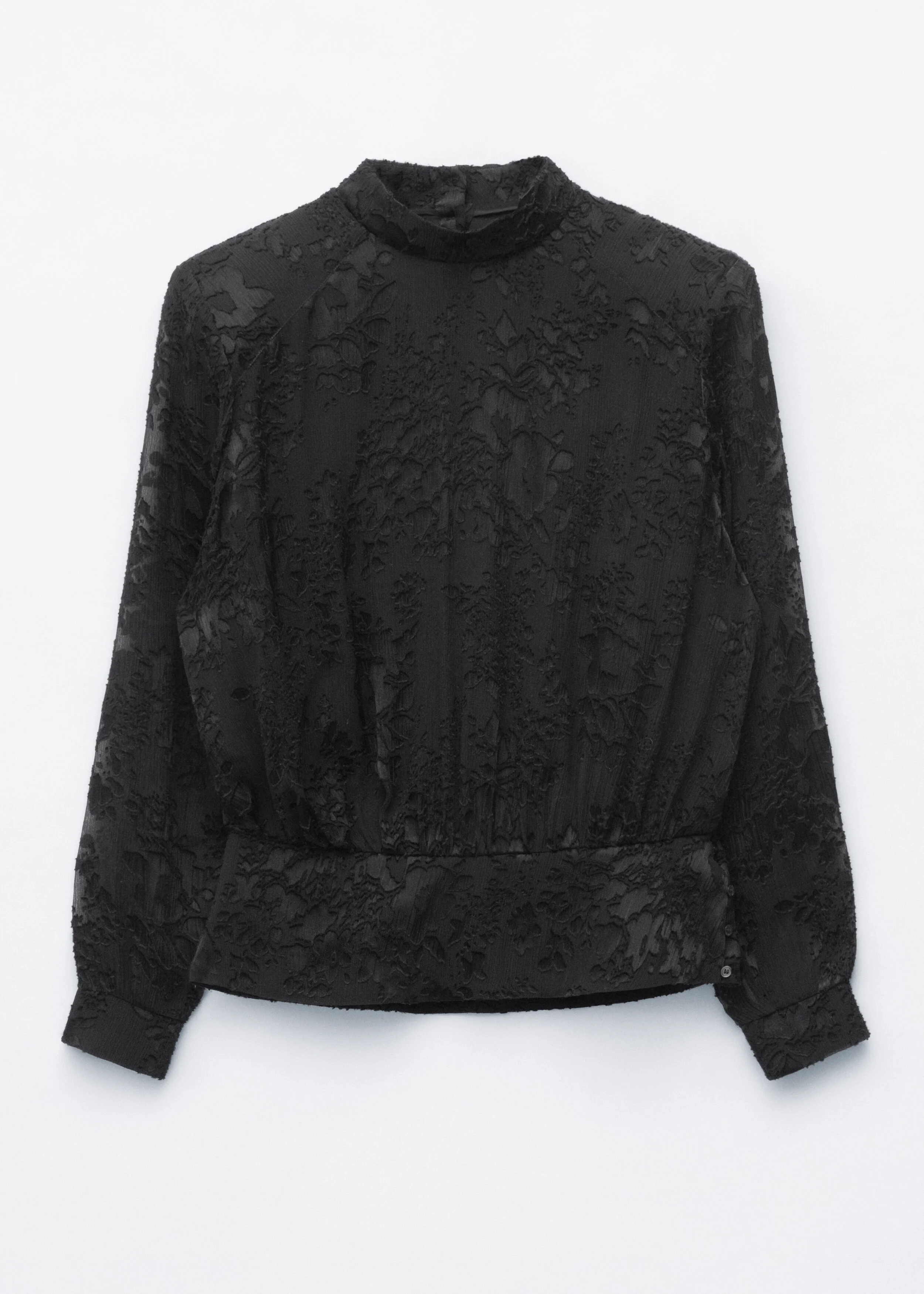 Silk-Blend Chiffon Blouse - 1
