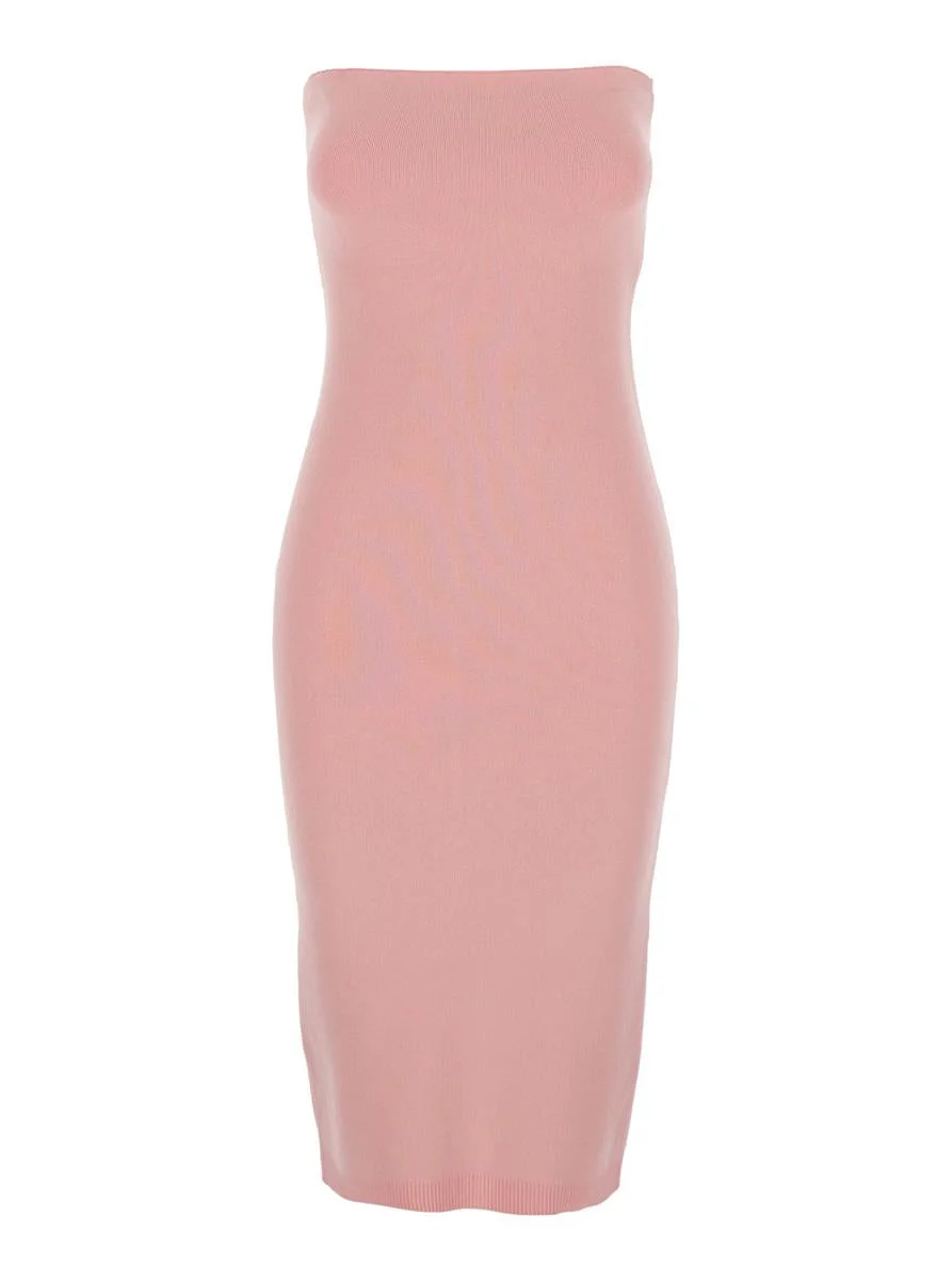Jacquemus 'La Robe Sera' Pink Dress With Square Neckline And Back Buttons In Fabric Woman - 1