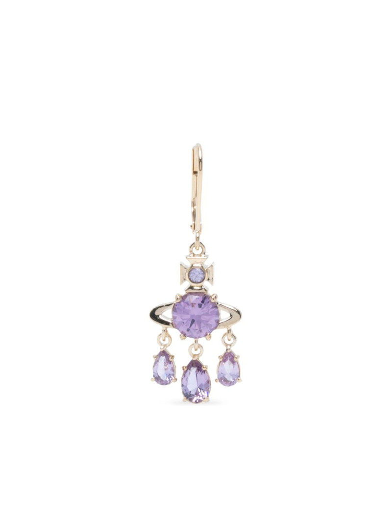 Orb-motif drop earrings 1
