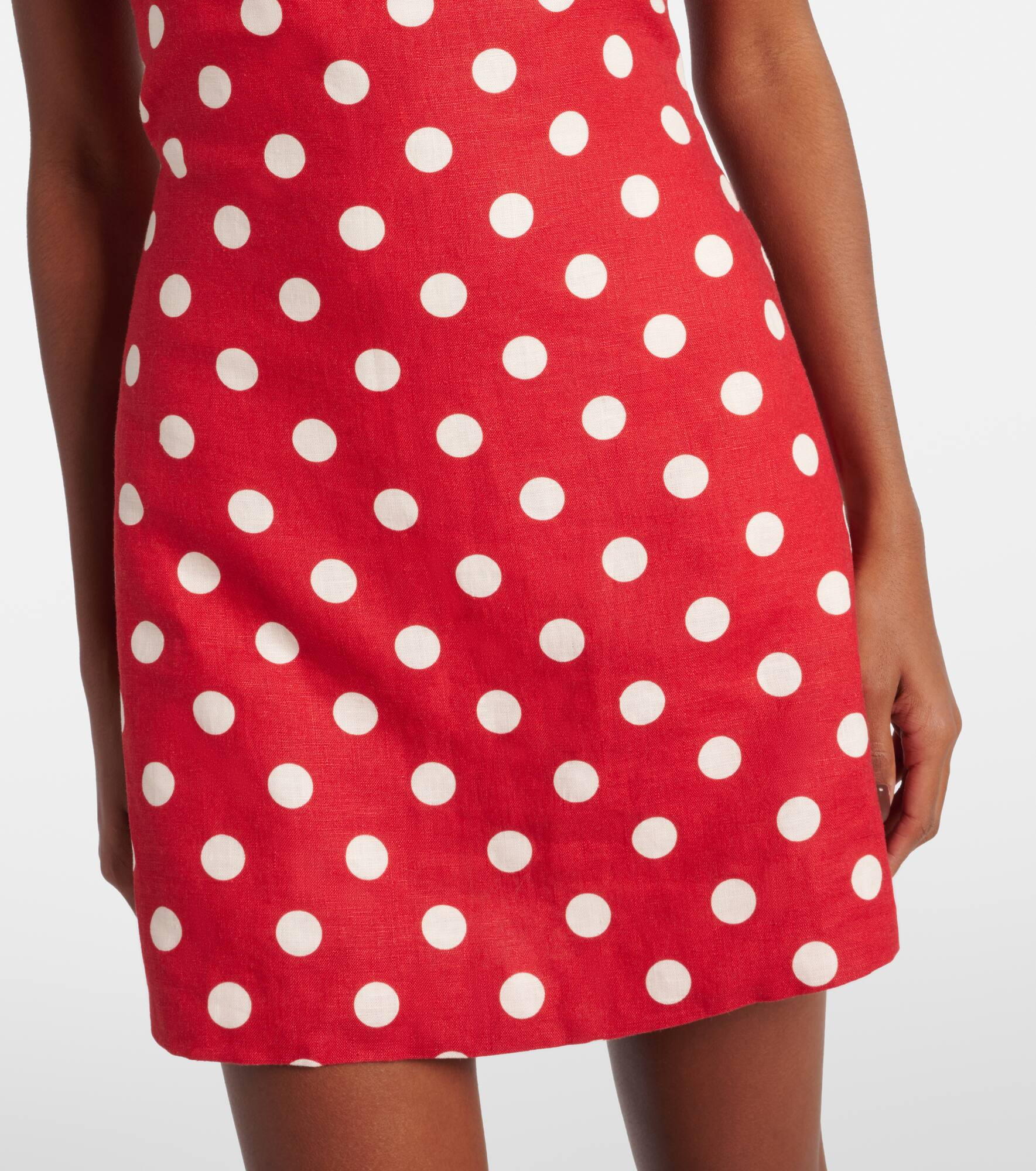 Alice polka-dot linen minidress - 5