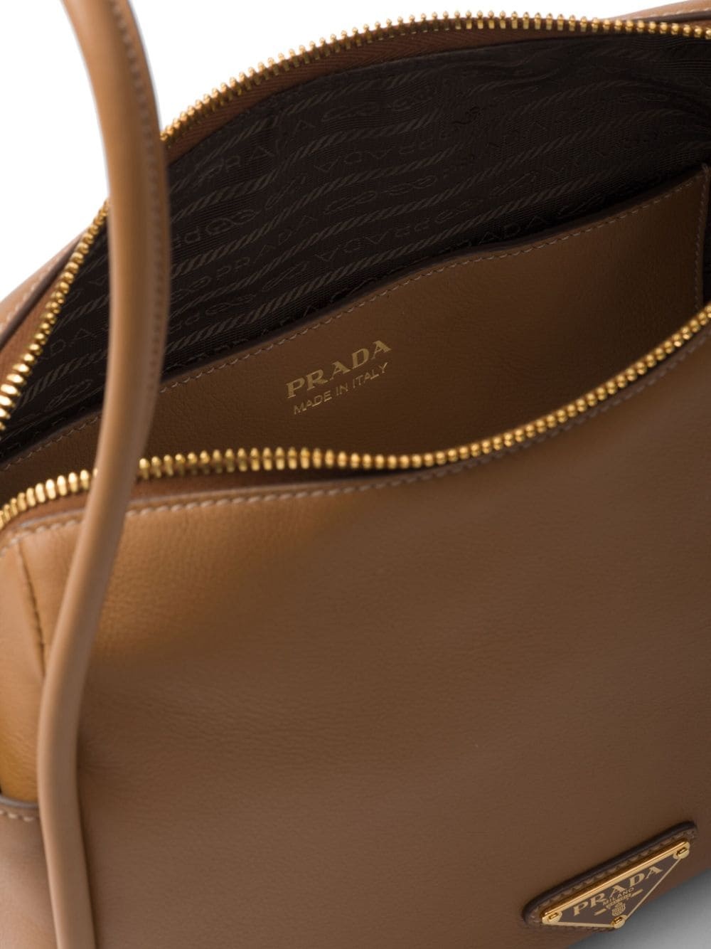 logo-plaque leather tote bag - 7