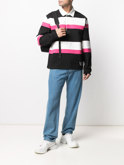 Valentino striped polo shirt outlook