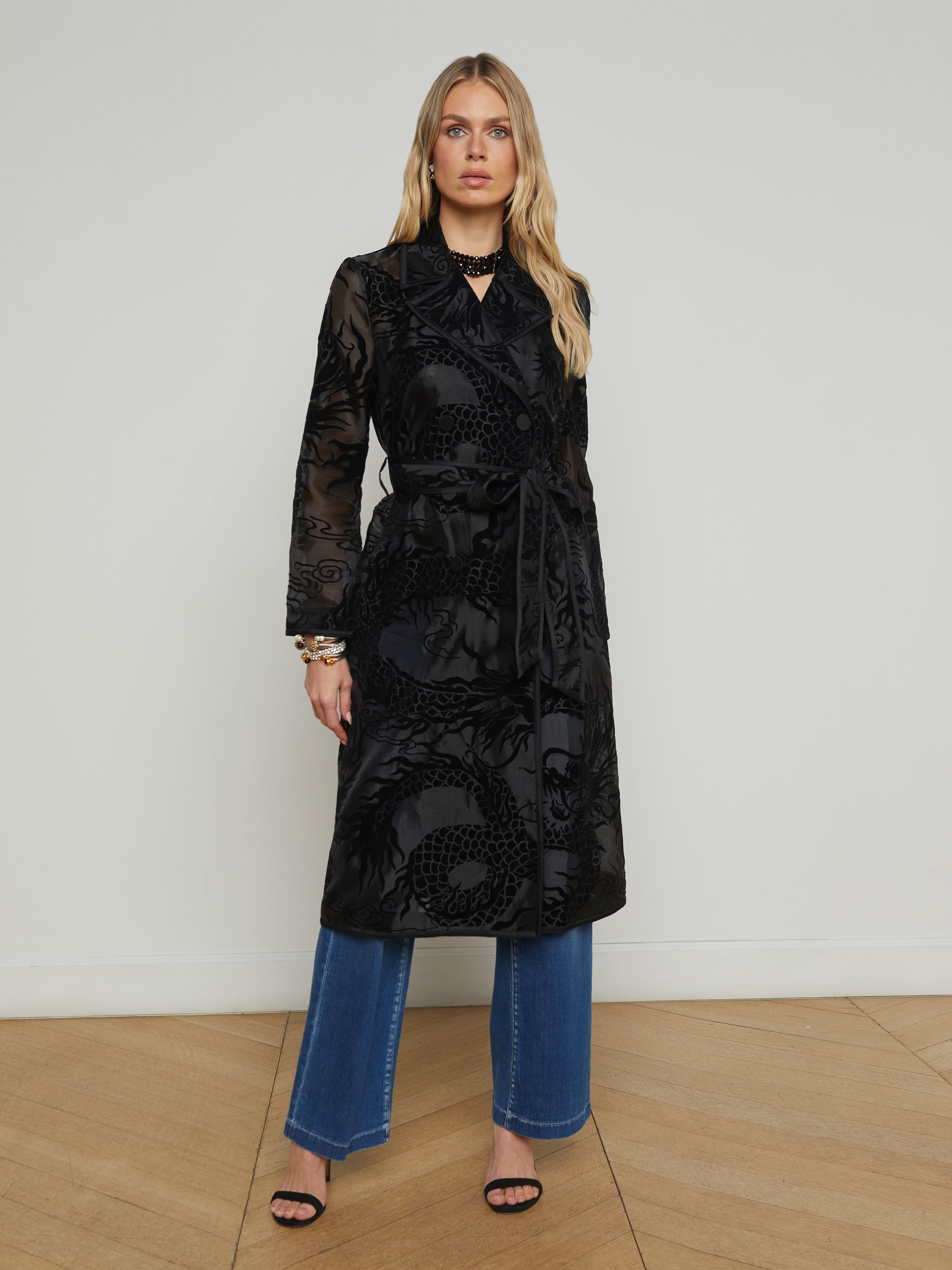 Moda Organza Trench Coat - 3