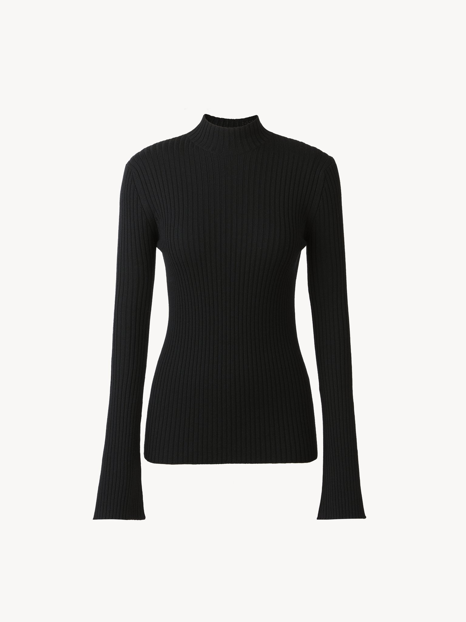 FITTED MOCK-NECK SWEATER - 3