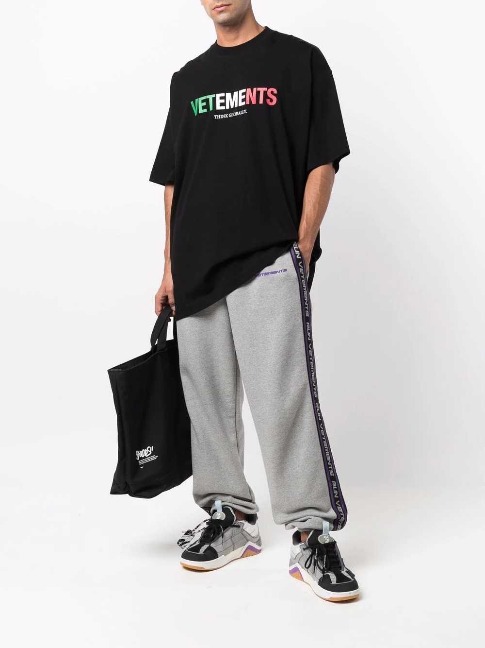 logo tape track pants - 2