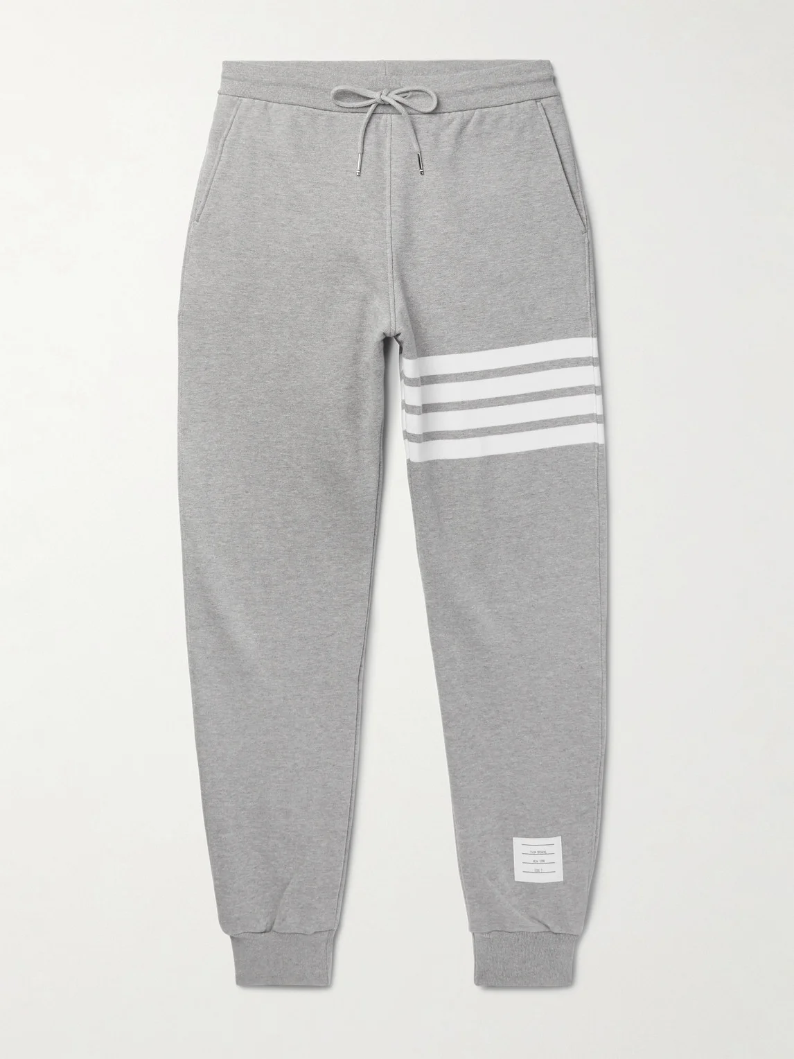 Tapered Striped Cotton-Jersey Sweatpants - 1