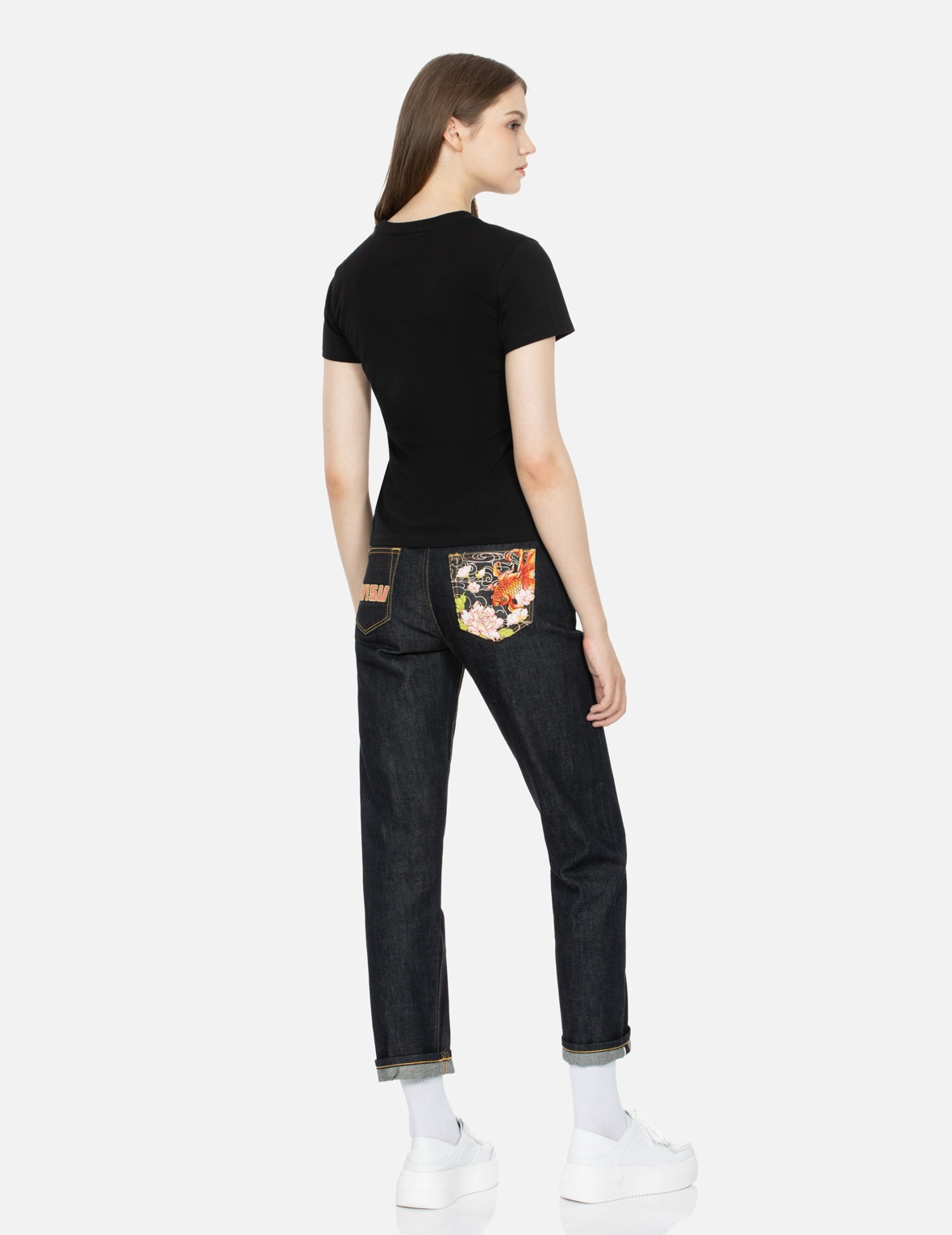 FLORAL-PATTERN AND LOGO PRINT SLIM FIT T-SHIRT - 4