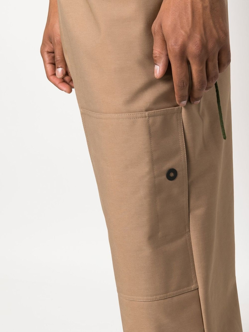 logo-embossed wide-leg trousers 5