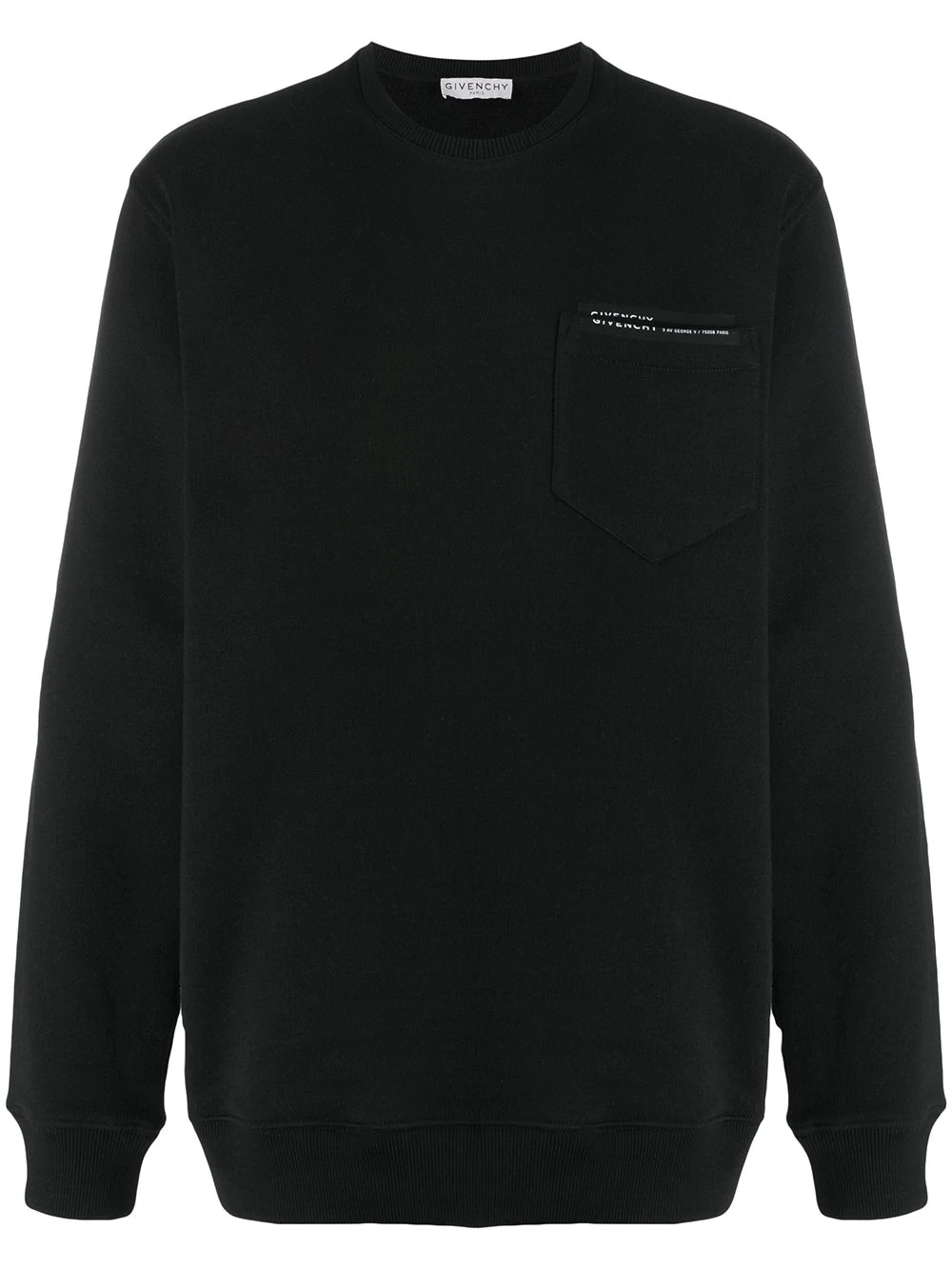 logo patch pocket sweatshirt - 1