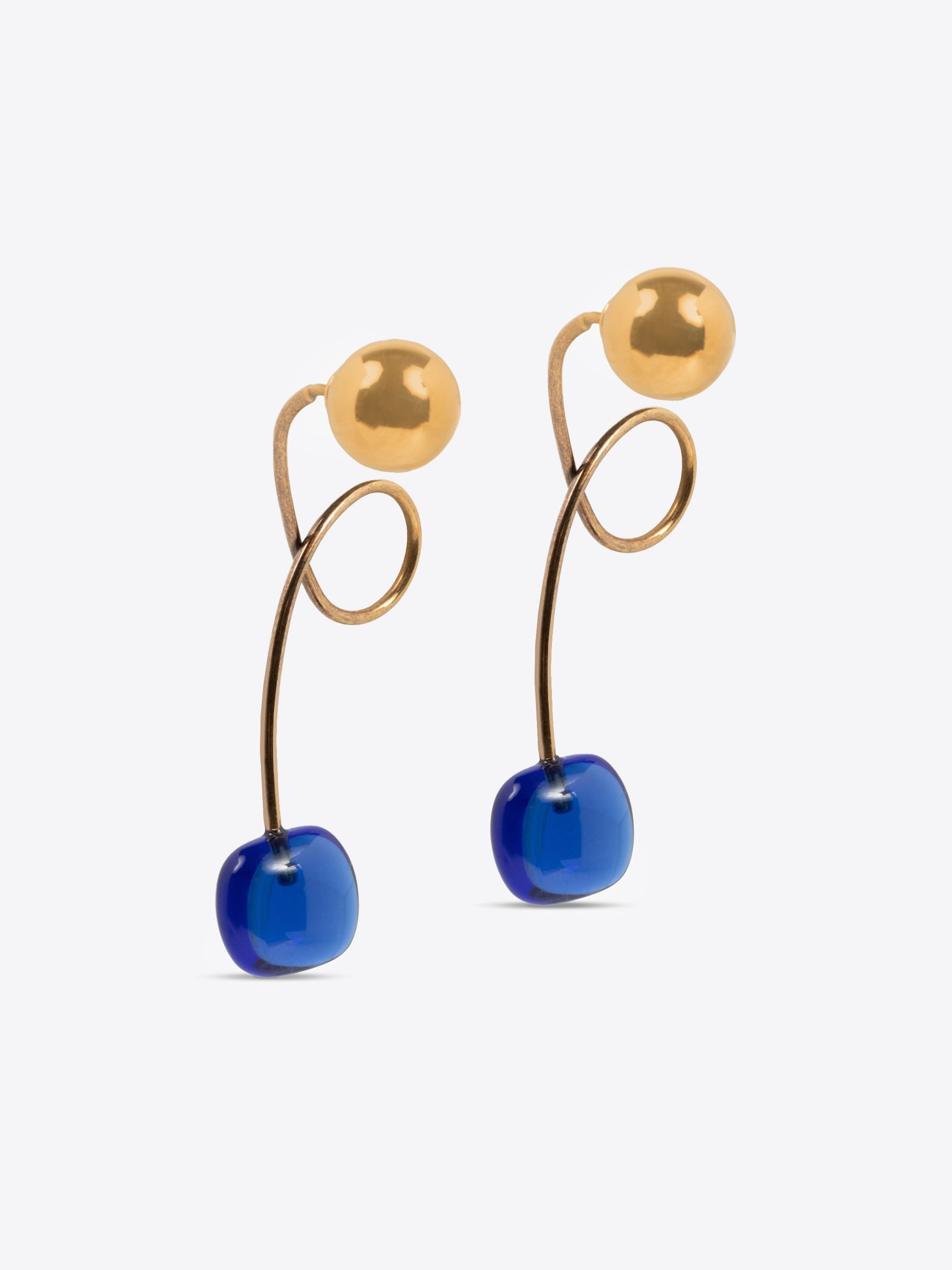 GLASS STUD EARRINGS - 3