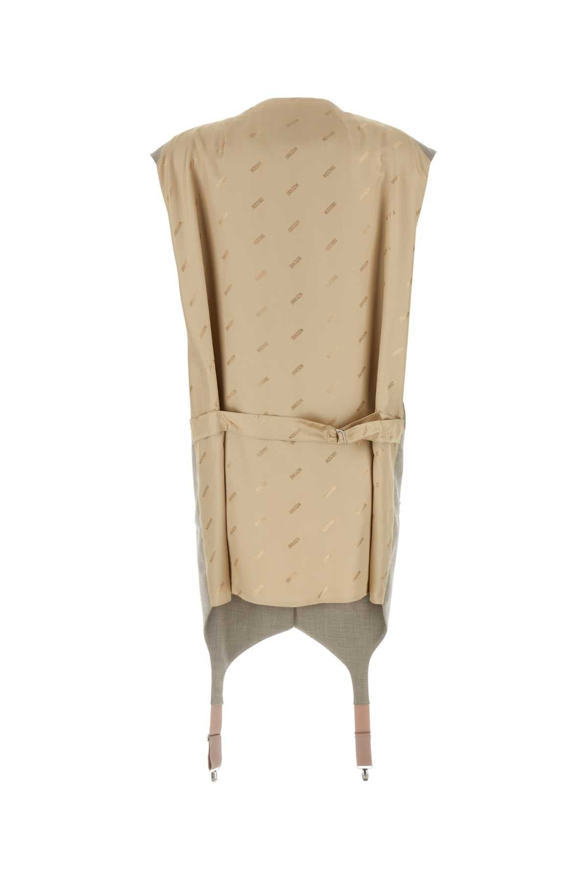Moschino Women Two-Tone Wool And Satin Oversize Vest - 2
