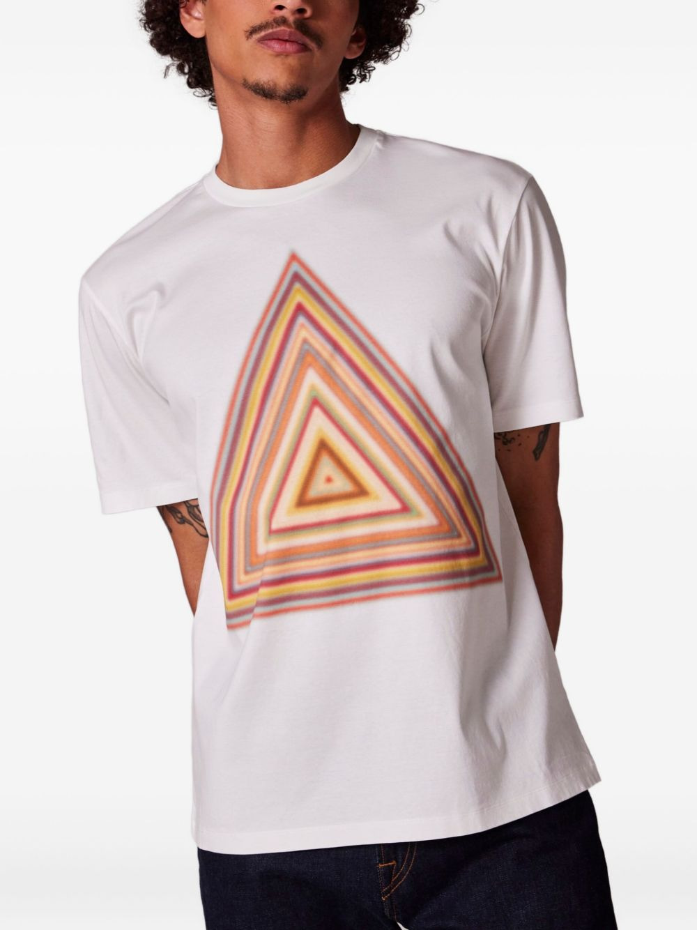 TRIANGLE-PRINT T-SHIRT - 2