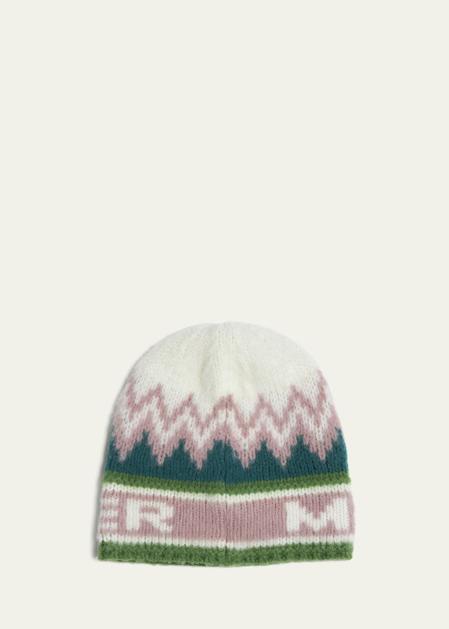 Logo Intarsia Knit Wool Beanie - 3